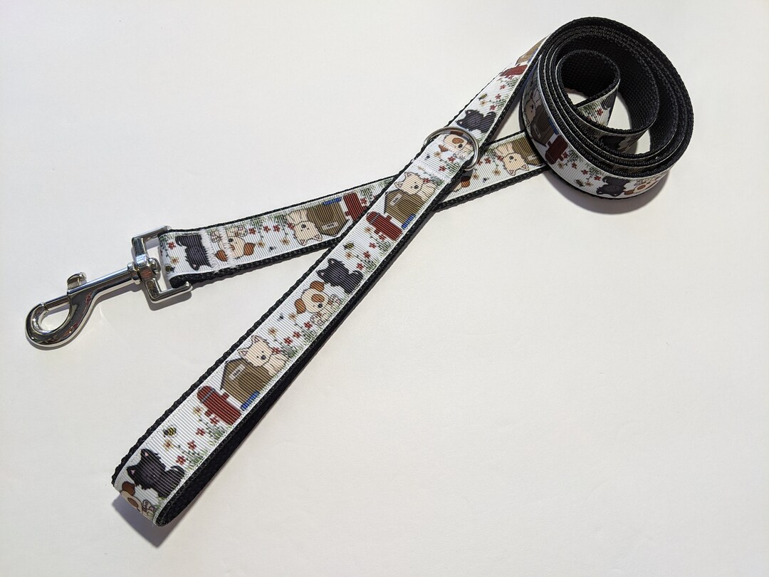 Cute Puppys Dog Leash Adorable Dog Leash 1 Inch Wide Leash Etsy