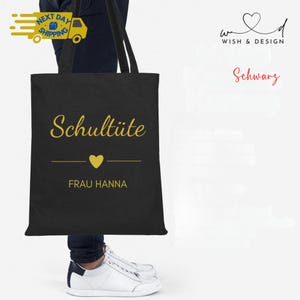 Sac en toile pour écolier – Idée cadeau personnalisée pour les enseignants | Cadeau de rentrée scolaire | Sac fourre-tout personnalisé pour enseignant