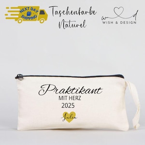 Intern with Heart 2025 Pencil Case, Personalized Cosmetic Bag, Farewell Gift Internship, Pencil Case, Gift for Kindergarten Teacher Bag