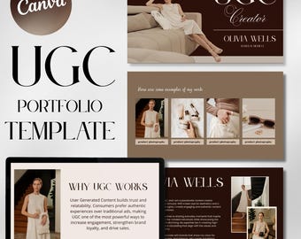 UGC Creator Portfolio Template: Editable Canva Media Kit