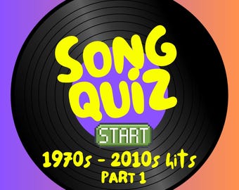 Music Trivia Game: 70s-2010s Song Quiz (Digital Download)