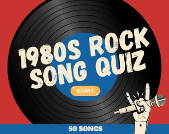 80s Rock Music Trivia Game: Classic Song Quiz (Digital Download)