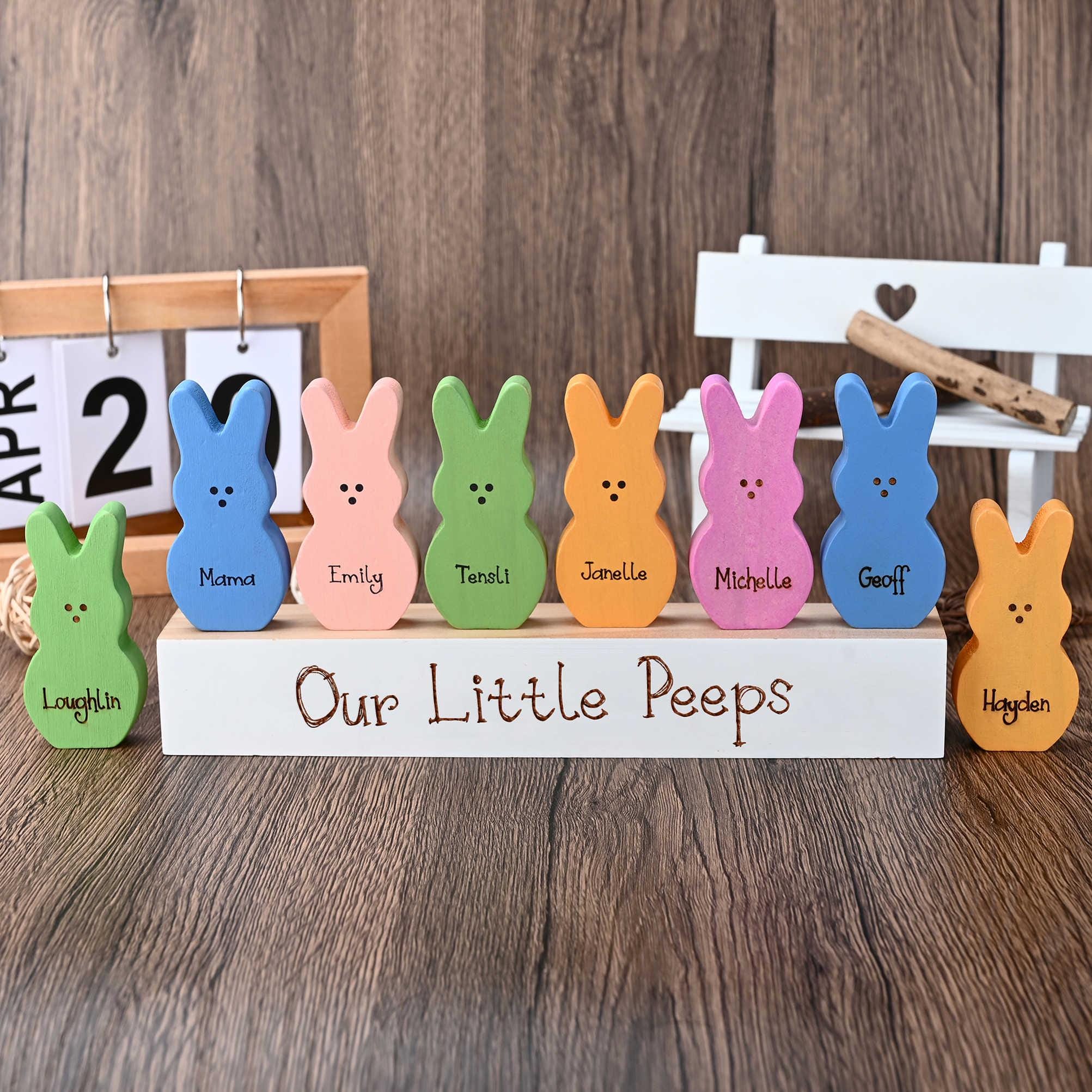 ロールシール  peeps Easter Bunny Peeps Editable Name Tags & Labels, Cubby and