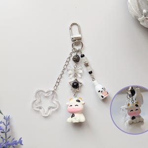 Kawaii Key Charm: Handmade Acrylic Bag, Phone, Tablet Clip