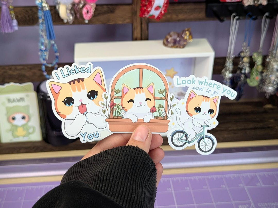 Coco Cat No. 2 - Cat, Themed, Kawaii Cute Stickers for Planner, Journal ...