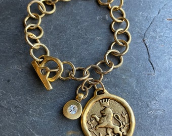 Chunky Gold Charm Bracelet