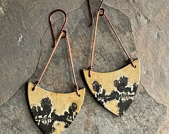 Landscape Jasper and Copper Statement Earrings