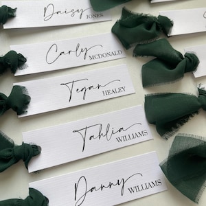 Namenskarten Hochzeitsvorlage | Tischkarten, Tischdekoration, Platzkarten Vorlage | Brautparty, Hennen, Hochzeit | Schlanke Namenskartenvorlage
