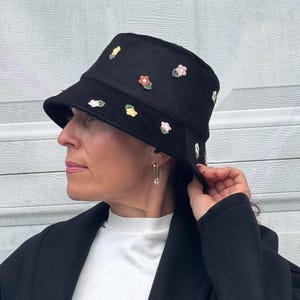 Vintage 1990s J.Crew Velvet Bucket Hat | Made in USA | One Size Vintage 90s Velvet Floppy Bucket Hat → Hotbox Vintage main image 3