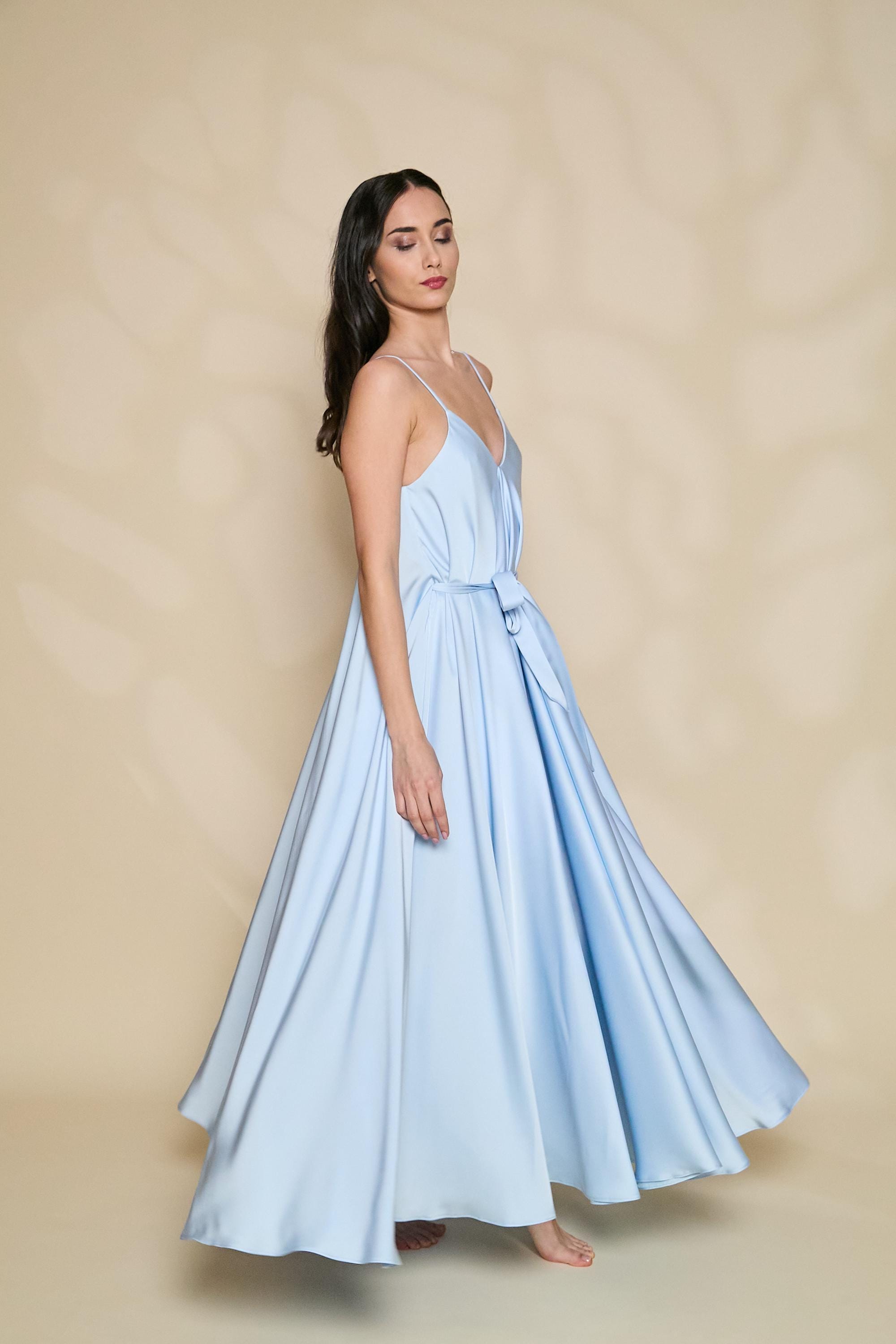 Light Blue Maxi Dress - Etsy Light Blue Maxi Dress - Etsy