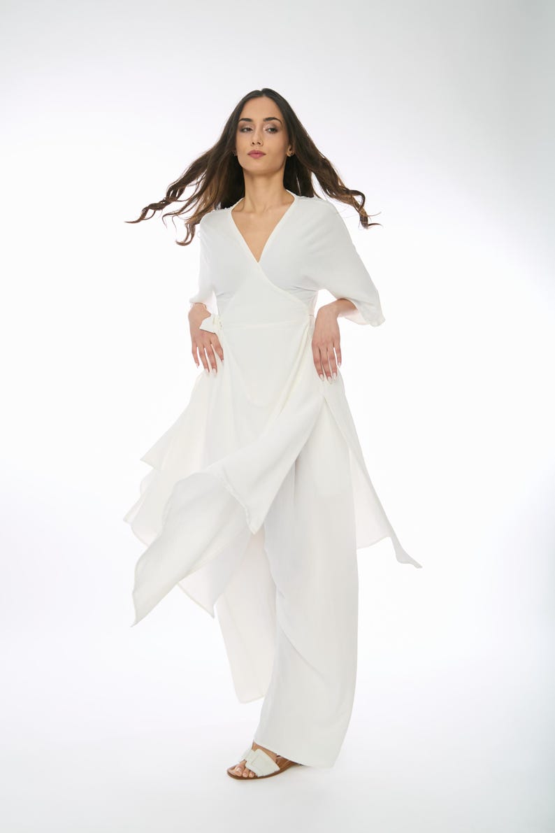 Long Wrap Tunic Set