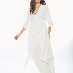 White Palazzo Pants Set