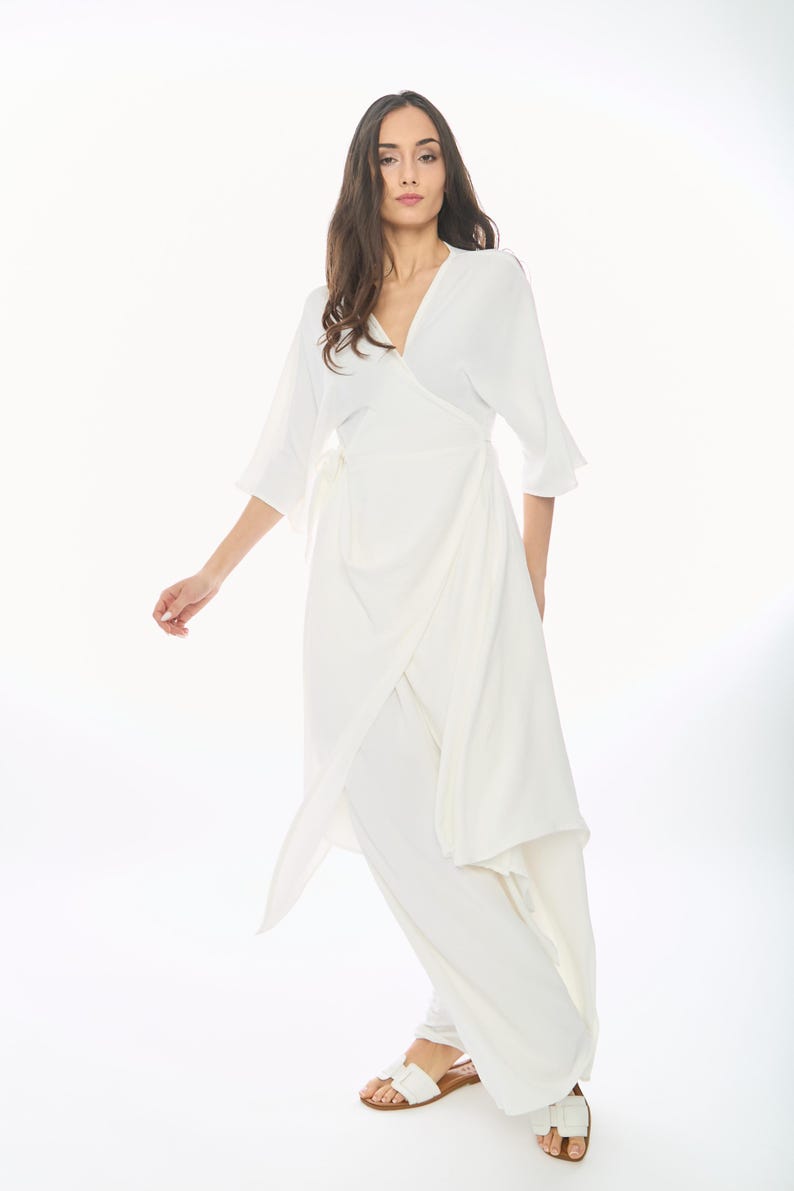 White Palazzo Pants Set