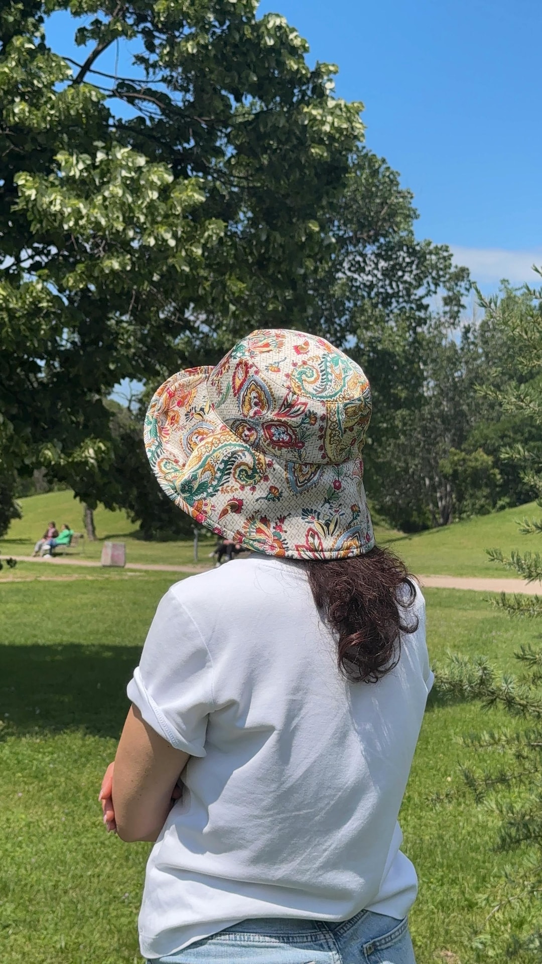 Colorful Paisley Bucket Hat, Women display picture 1
