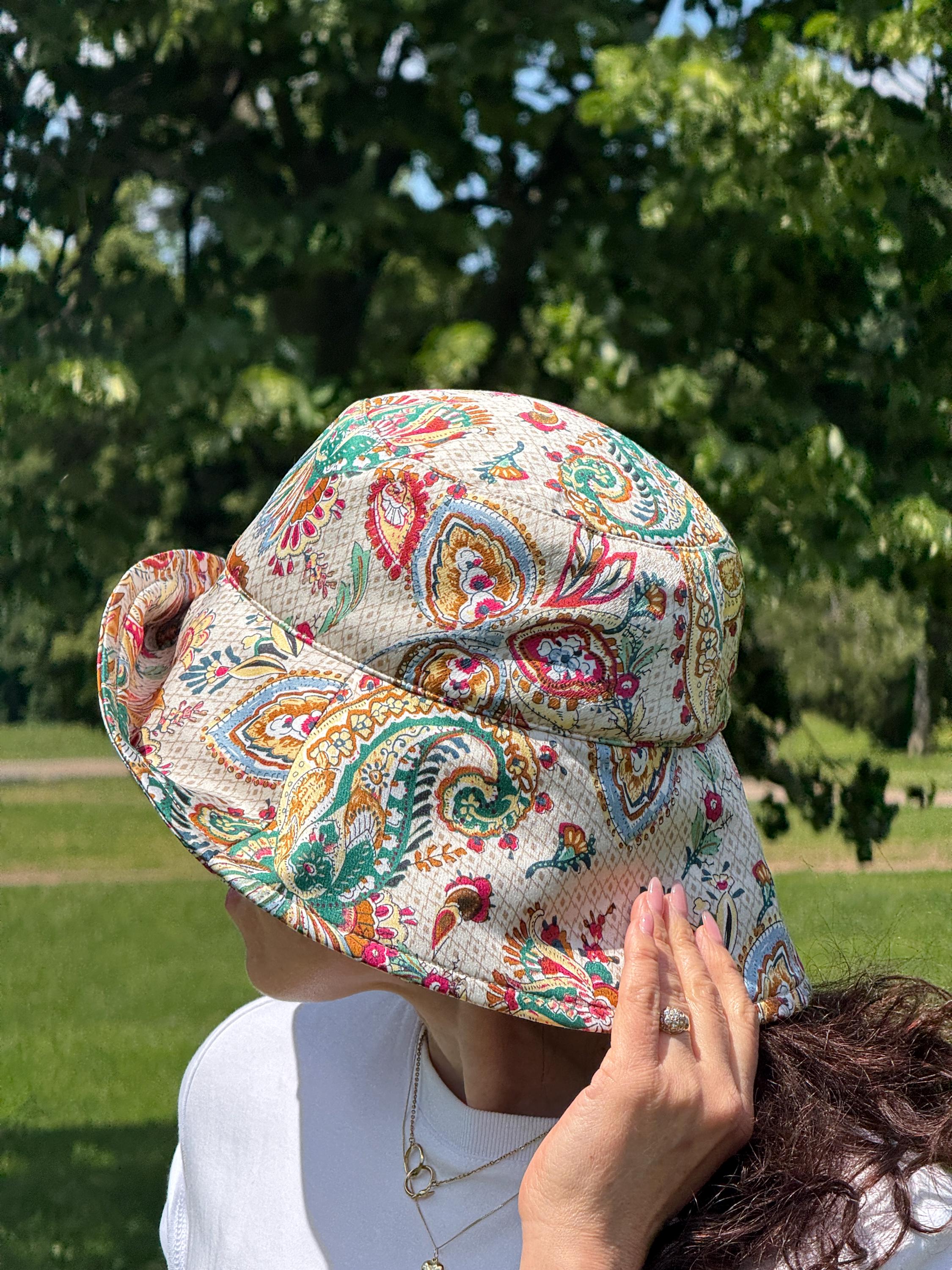 Colorful Paisley Bucket Hat, Women display picture 3