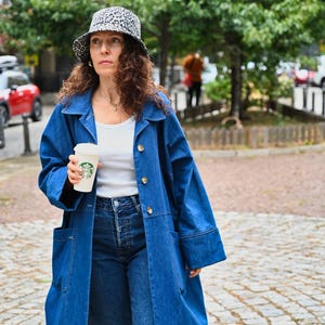 【CTHY】WOOL DENIM OVER COAT Denim Coat Jacket New Custom Size Cloth Winter Denim Coat