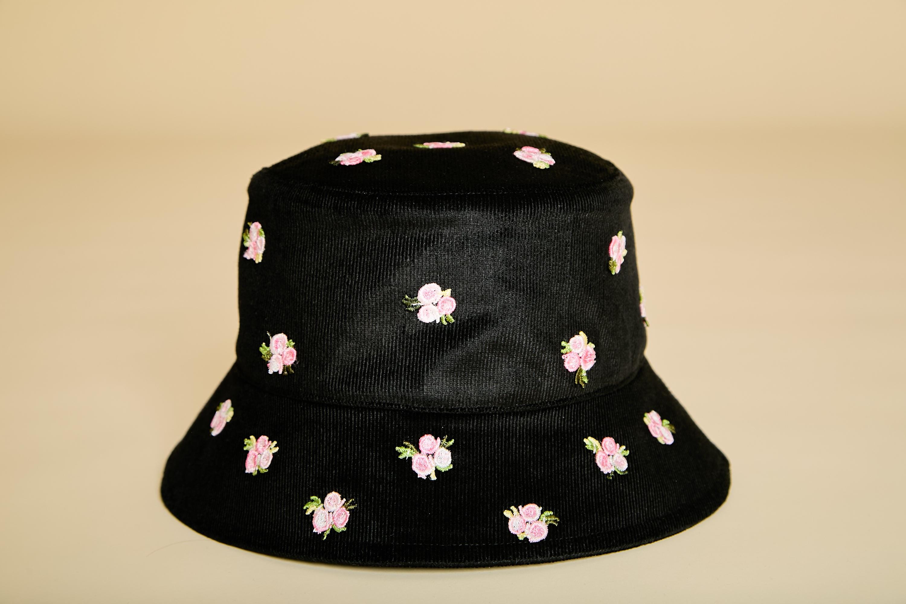 Luxurious Velvet Hat with Black Floral Detail 1920s Style Black Velvet Hat with Roses by Whitall & Shon  main image 4