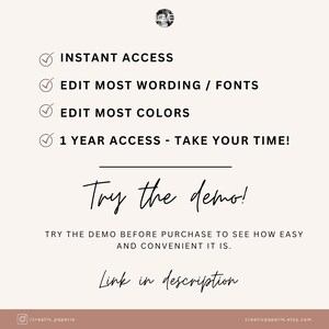 Minimal Wedding Invitation Template, Modern Wedding Invitation Printable, Elegant Wedding Invitation, Simple Wedding Invite, #CE image 8