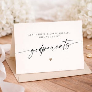 Will You Be My Godparents Card – Editable Printable Proposal, Special Ask Keepsake Gift