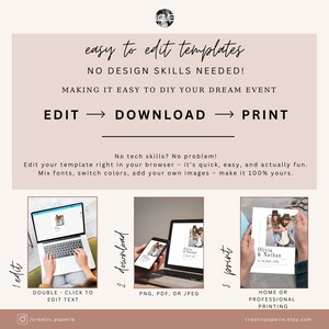Minimal Wedding Invitation Template, Modern Wedding Invitation Printable, Elegant Wedding Invitation, Simple Wedding Invite, #CE image 7