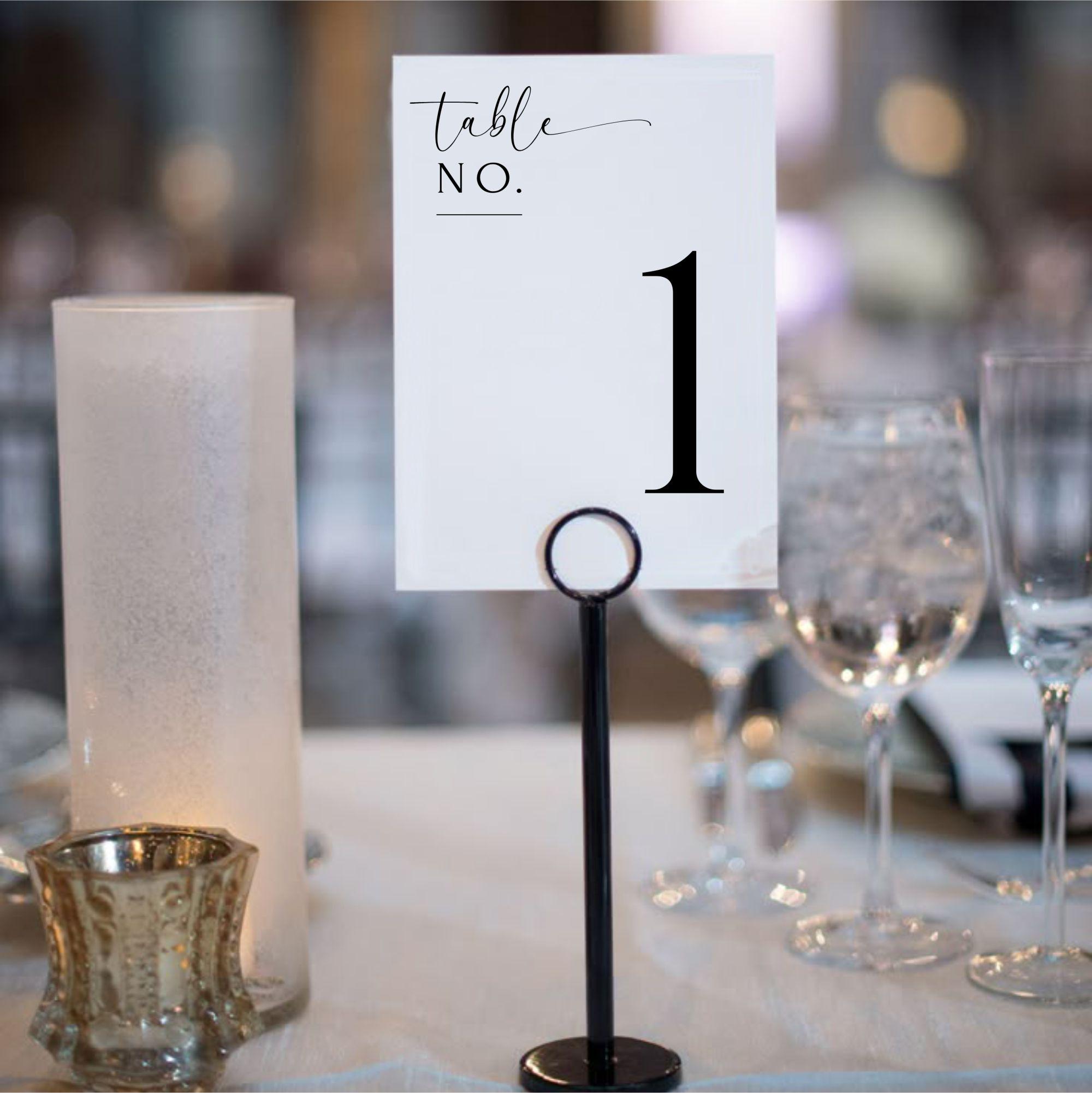 Wedding Table Numbers Template, Modern Minimalist Printable Table ...
