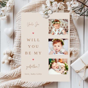 Vuoi essere il mio padrino? - Biglietto di proposta di matrimonio modificabile - Sii il mio padrino - Modello digitale stampabile - Bella richiesta di matrimonio