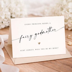 Will You Be My Godmother Card – Editable Printable Proposal, Special Ask Keepsake Gift