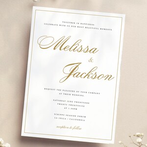 Invitación de boda elegante: tarjeta de boda personalizada, invitación de boda moderna, invitación de boda elegante, plantilla DIY, descarga instantánea, #CP
