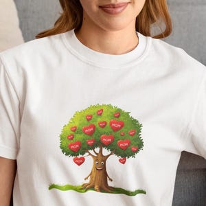 Muttertag Spezielles Mutterliebes-Baum-Grafik-T-Shirt, Mutter-Liebesbaum-Komfortfarben-T-Shirt, einzigartiges Muttertagsgeschenk