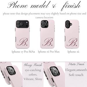 Personalized Pink Initial Phone Case: Custom Iphone, Samsung, Pixel - Etsy