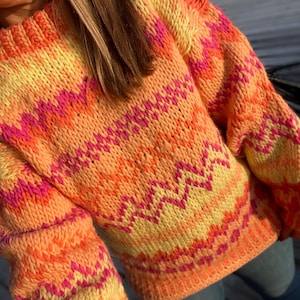 Frostrose sweater - English pattern