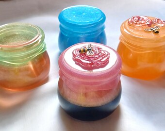 Embelished 'Honey' Jar   - colors vary