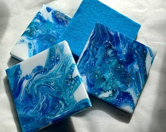 Coaster Tiles (Assorted colors, Made to order) Set of 4