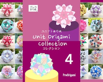 Origami Diagramme PDF: 20 Kusudama Modelle - PrwOrigami Collection Vol.4 (Digitaler Download A4)
