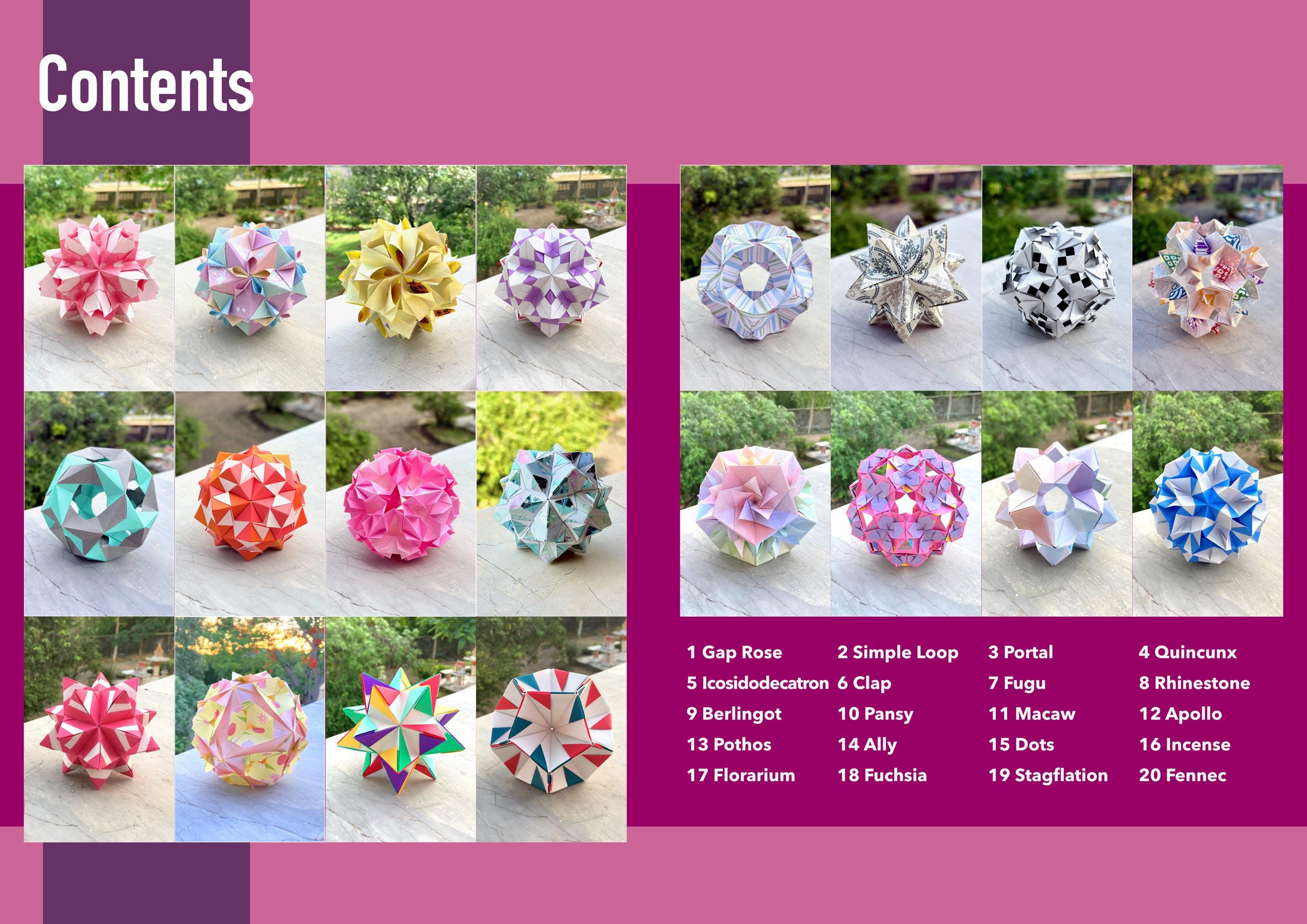Origami Diagrams PDF: 20 Kusudama Models - Prworigami Collection Vol.4 ...