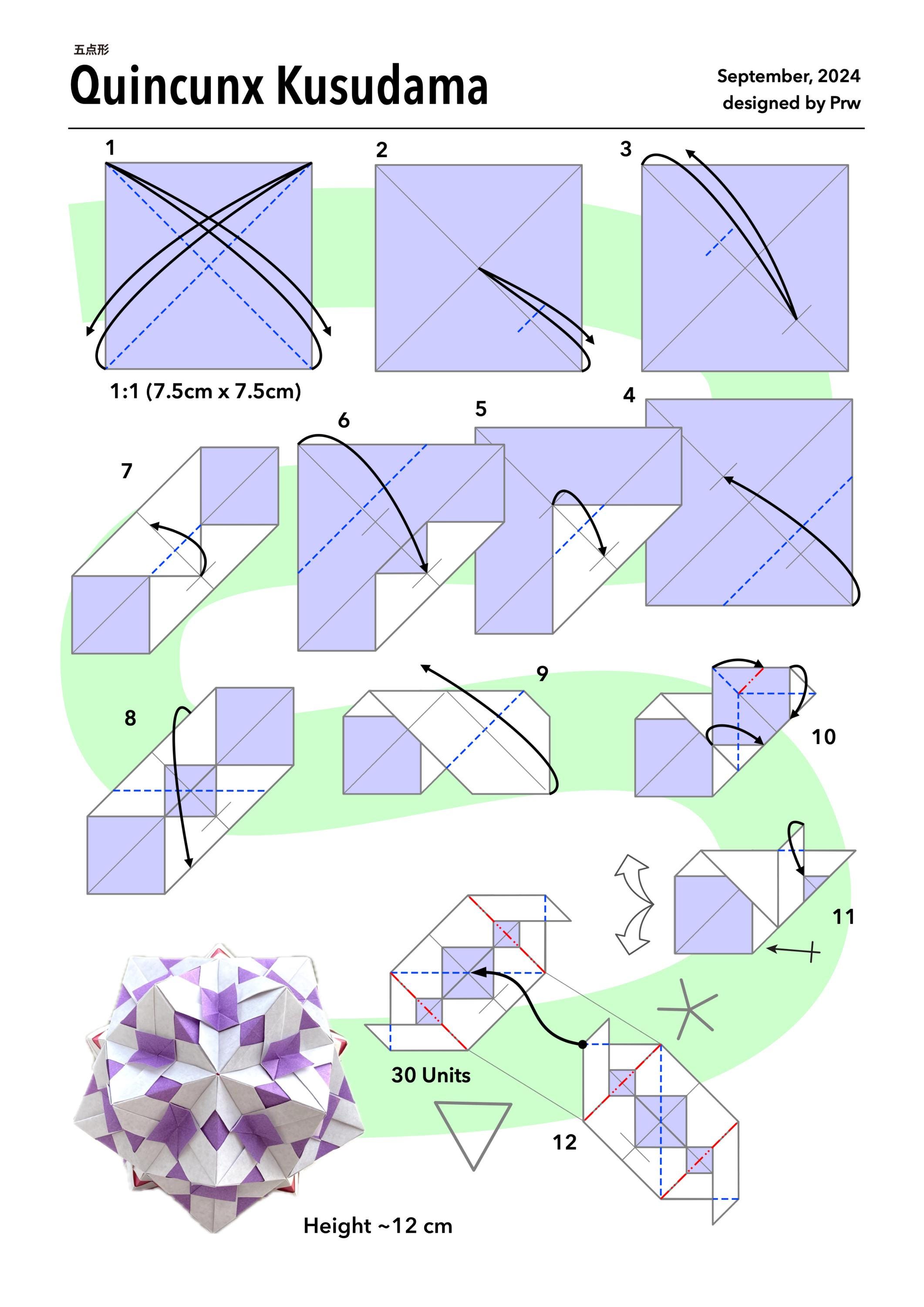 Origami Diagrams PDF: 20 Kusudama Models - Prworigami Collection Vol.4 ...