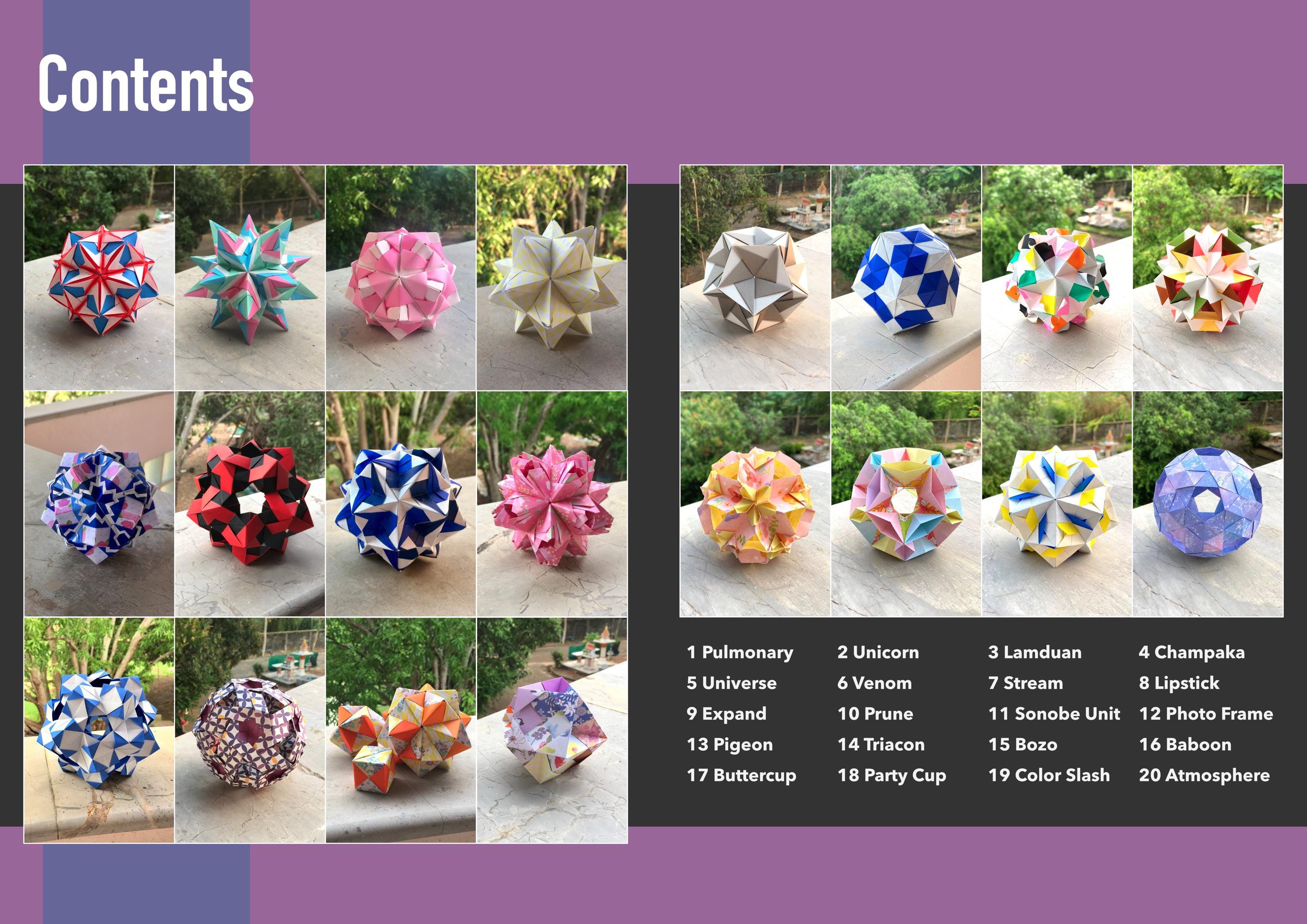 Origami Diagrams PDF: 20 Kusudama Models - Prworigami Collection Vol.1 ...