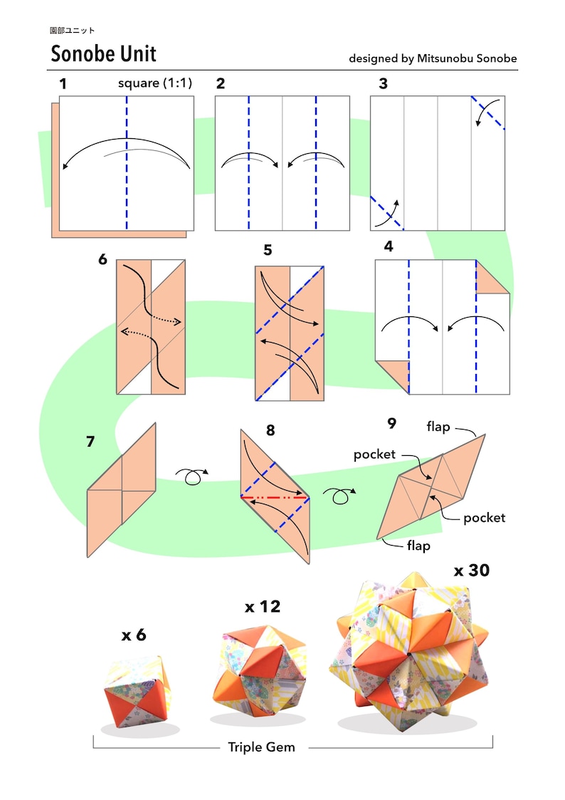 Origami Diagrams PDF: 20 Kusudama Models - Prworigami Collection Vol.1 ...