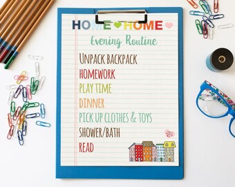 Evening Routine Printable