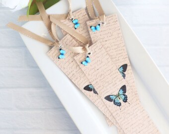 Blue Butterfly Large Laminated Bookmark