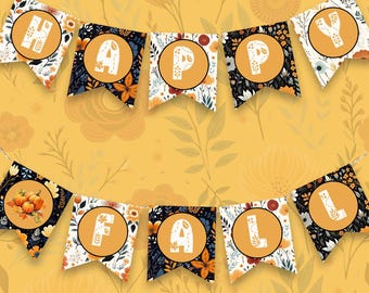Happy Fall Printable Banner