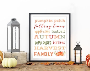 Printable Fall Subway Art