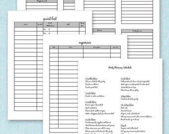 Planificador de fiestas imprimible