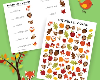 Autumn I Spy Printable Game