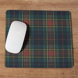 Plaid Mouse Pad | Classy Scottish Tartan Desk Mat | Custom Mouse Pad for Office or Home | Cute Desk Decor | Gift for Coworker