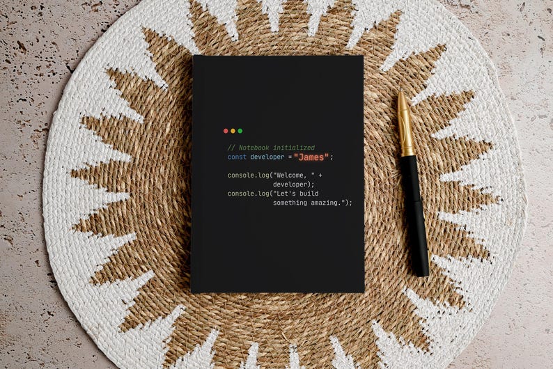 Personalized Coder Notebook Console Code Snippet Journal Custom Programmer Journal Developer Notebook Gift for Software Engineer Coding Gift