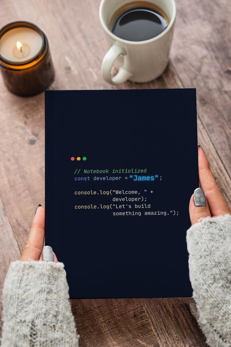 Personalized Coder Notebook Console Code Snippet Journal Custom Programmer Journal Developer Notebook Gift for Software Engineer Coding Gift