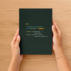 Personalized Coder Notebook Console Code Snippet Journal Custom Programmer Journal Developer Notebook Gift for Software Engineer Coding Gift