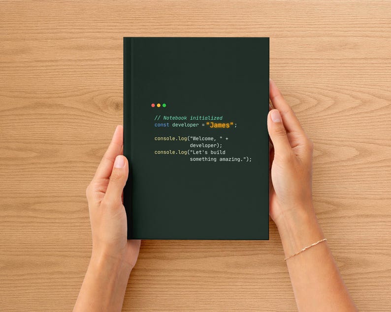 Personalized Coder Notebook Console Code Snippet Journal Custom Programmer Journal Developer Notebook Gift for Software Engineer Coding Gift