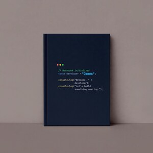Personalized Coder Notebook Console Code Snippet Journal Custom Programmer Journal Developer Notebook Gift for Software Engineer Coding Gift